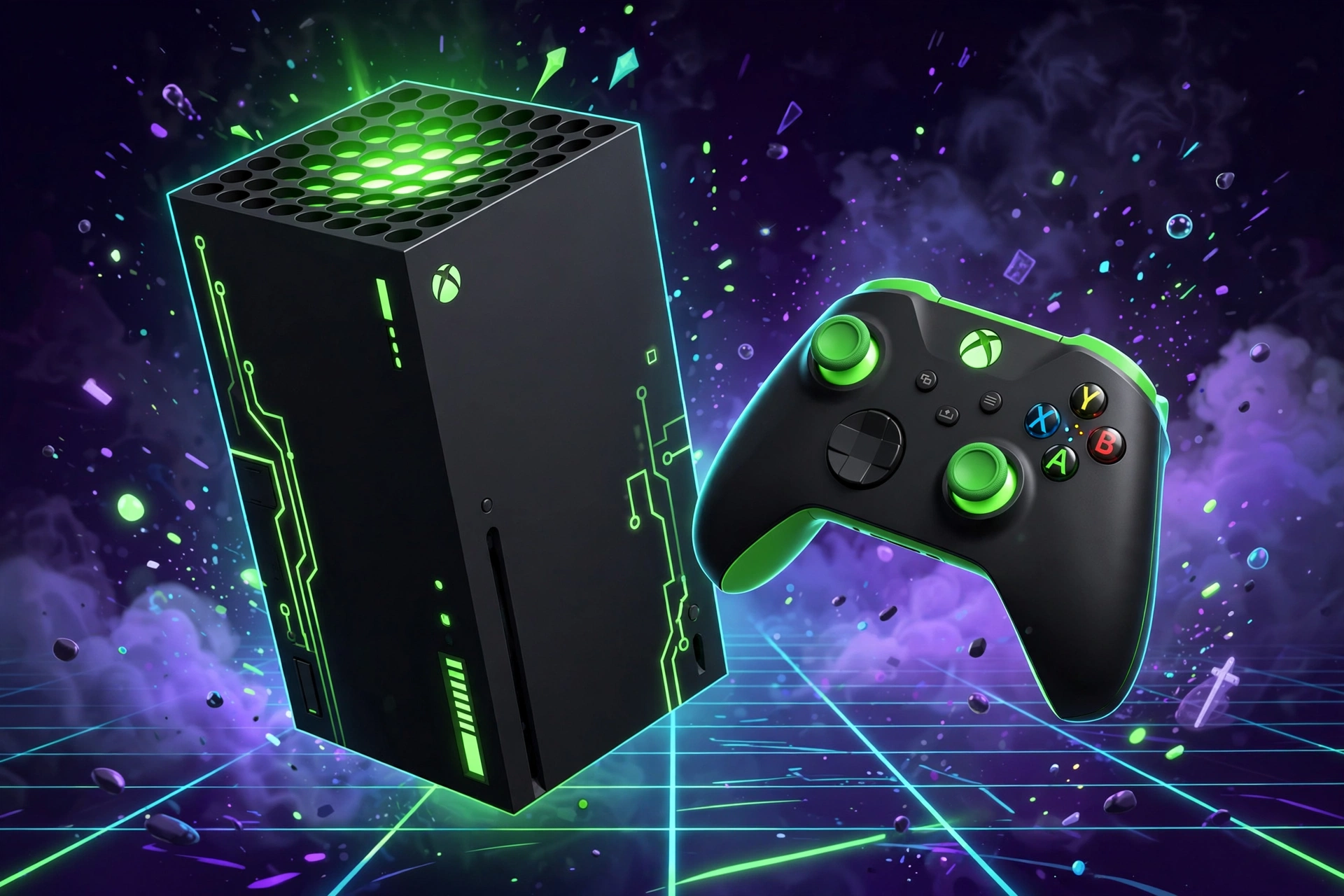 Xbox Series X console and controller